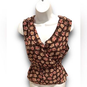 3/$15 Ann Taylor loft, petite floral wrap blouse